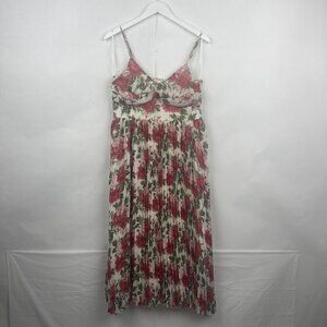 Mi Ami Farrah Floral Pleated Midi Dress Size X Large